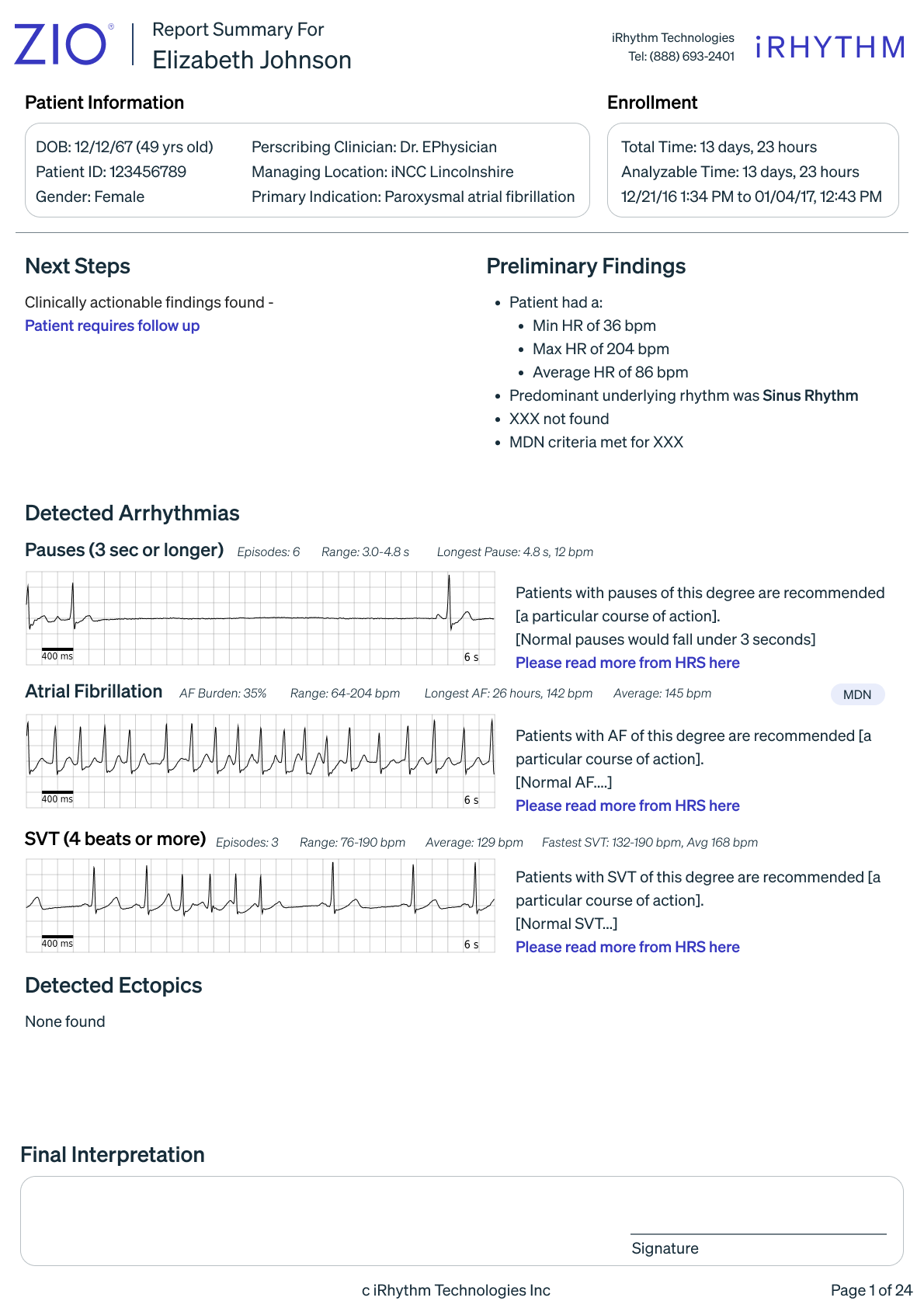 Early iteration — guidance embedded in the existing report